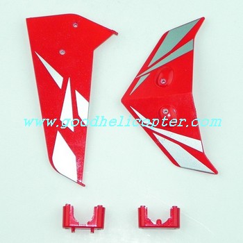 SYMA-S033-S033G helicopter parts tail decoration set (red color) - Click Image to Close